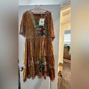 Magnolia Pearl Floral Patchwork Dress - Multicolor